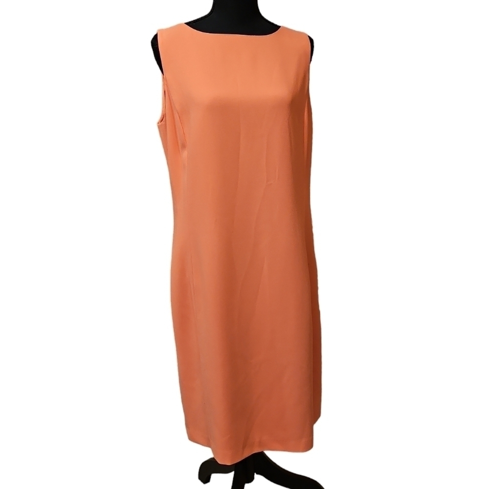 Nygard Collection 70% Triacetate 30% Polyester Orange Sheath Dress Size Unknown